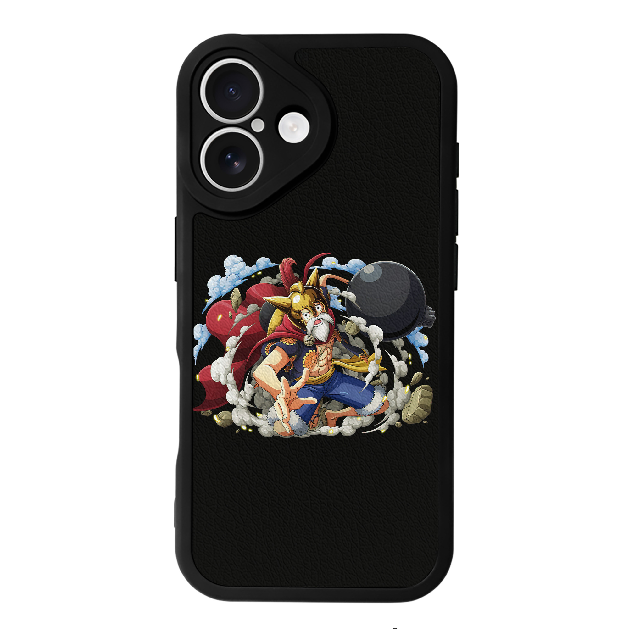 （画像用） ワンピース モンキー・D・ルフィ ONE PIECE Monkey D. Luffy 【iPhone 16シリーズ対応】シリコンスマホケース（レザー調） 材質：シリコン